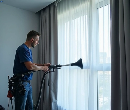 Professional commercial curtain cleaning process equipment Matty Curtain Cleaning carindale